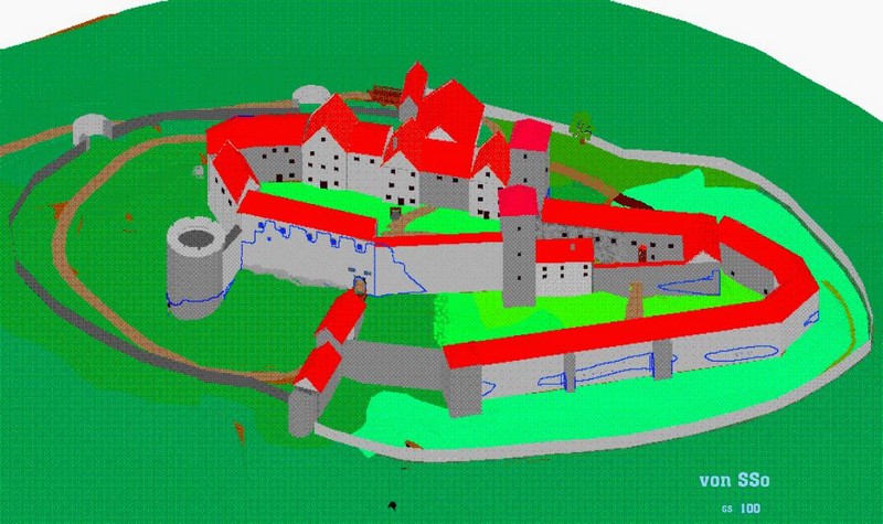 Rekonstruktion der Burg Ritter der Flochberg